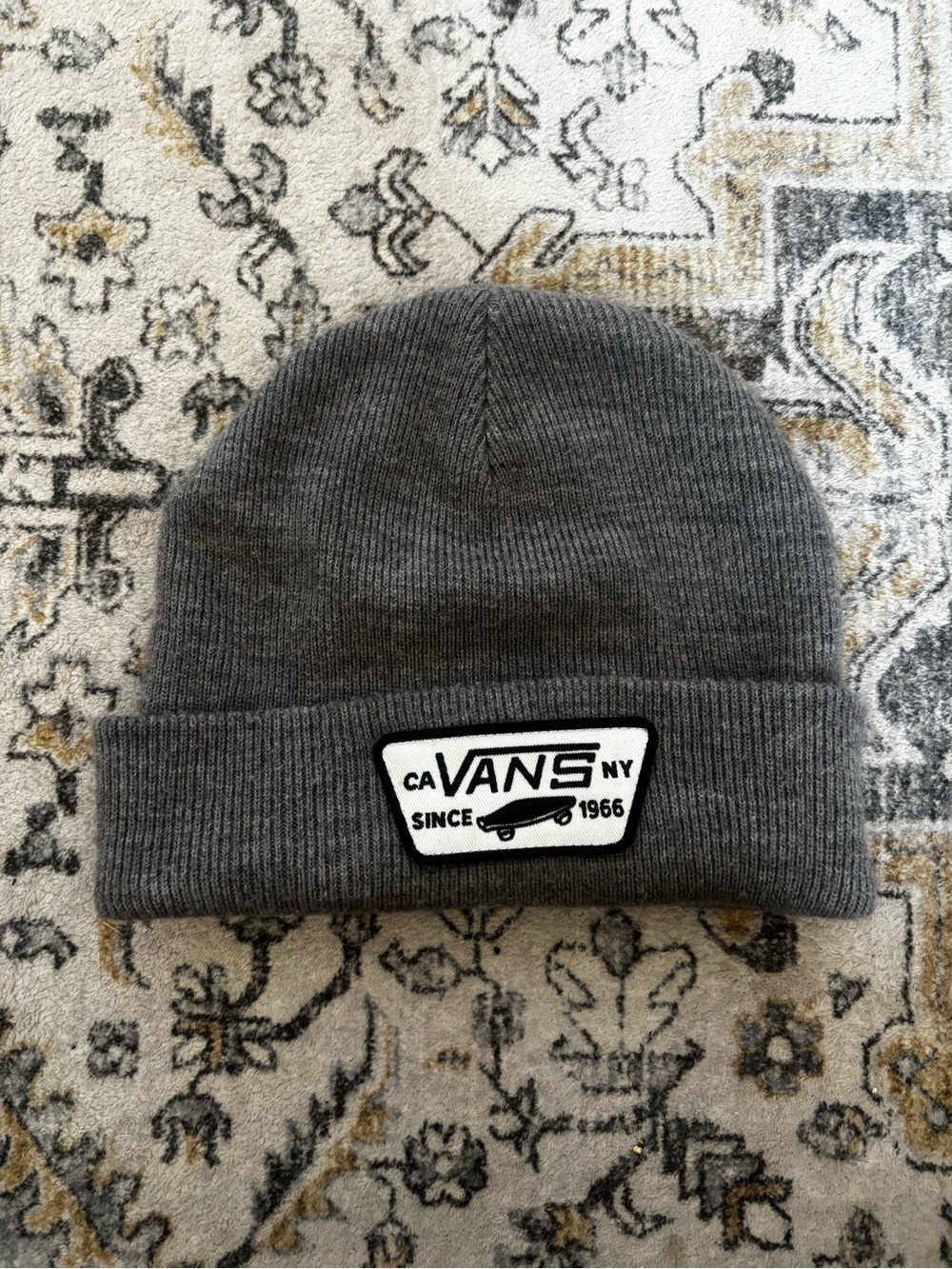 Vans Gray Knit Cuffed Beanie
